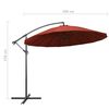 vidaXL Hanging Garden Parasol Terracotta 3 m Aluminium Pole