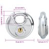 vidaXL Discus Locks with Keys 12 pcs Silver 8 x 2.8 x 8 cm