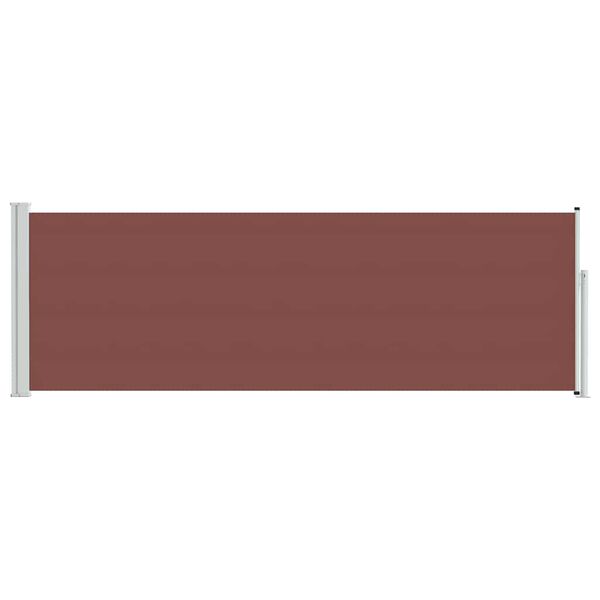 vidaXL Patio Retractable Side Awning 100x300 cm Brown