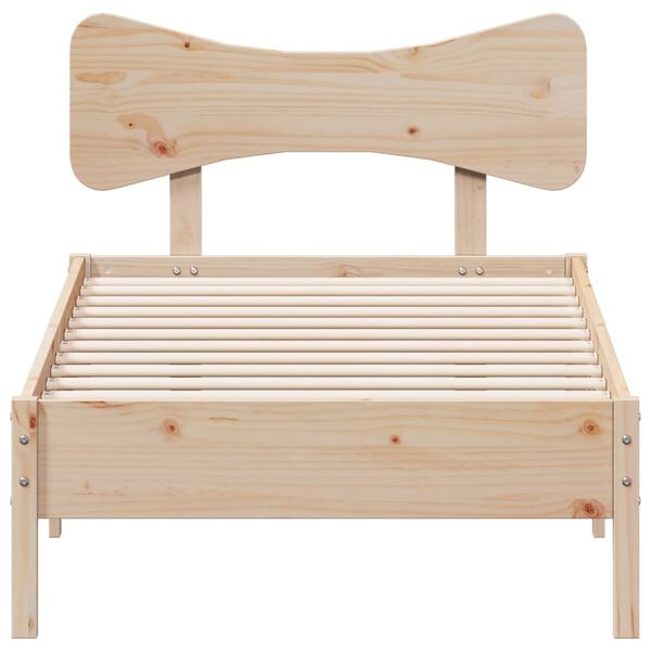 vidaXL Bed Frame without Mattress 75x190 cm Small Single Solid Wood Pine