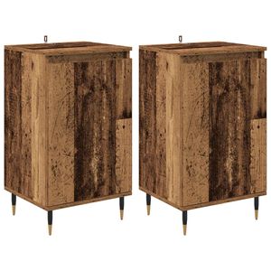 vidaXL Sideboard 2 pcs Old Wood 40 x 35 x 70 cm