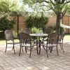 vidaXL Garden Dining Set 7 pcs Bronze 90 x 90 x 75 cm Cast Aluminium