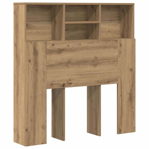 vidaXL Headboard Cabinet with Shelf Artisan Oak 100 x 19 x 103.5 cm