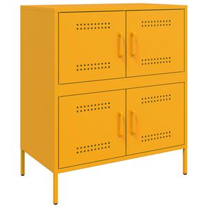 vidaXL Sideboard Mustard Yellow 68x39x79 cm Steel