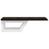 vidaXL Basin Shelf Wall Mounted Steel and Solid Wood Oak