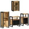 vidaXL Bathroom Furniture Set 4 pcs Brown Soild Mango Wood
