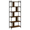 vidaXL Bookcase 6-Tier Brown Oak 76x32x192 cm Engineered Wood