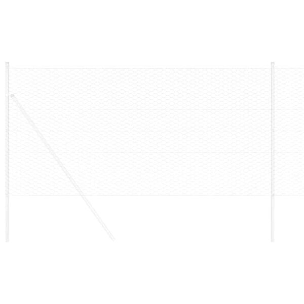 vidaXL Hexagon Fence Silver 1.4 x 25 m Galvanised steel