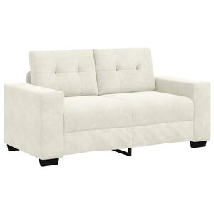 vidaXL Sofa Cream 160 x 80 x 82 cm Poly velvet