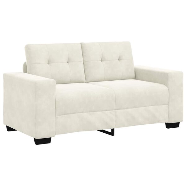 vidaXL Sofa Cream 160 x 80 x 82 cm Poly velvet