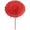 vidaXL Balinese Parasol Red (180-190) x 260 cm Cotton and Wood