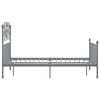vidaXL Bed Frame without Mattress Grey Metal 120x200 cm