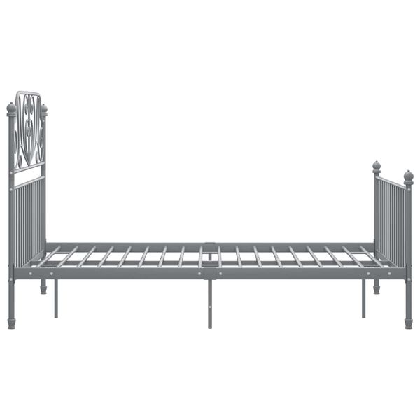 vidaXL Bed Frame without Mattress Grey Metal 120x200 cm