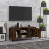 vidaXL TV Cabinet with Metal Legs Smoked Oak 103.5x35x50 cm