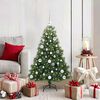 vidaXL Artificial Christmas Tree with 150 LEDs Green 120 cm PE and PVC