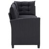 vidaXL Outdoor Furniture Sets Black Poly Rattan