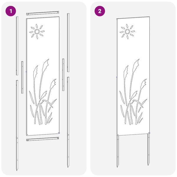 vidaXL Garden Privacy Screen Anthracite 32 x 140 cm Cold-rolled steel