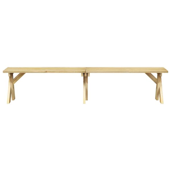 vidaXL 3 Piece Garden Dining Set Impregnated Pinewood