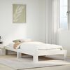 vidaXL Bed Frame without Mattress White 75x190 cm Small Single Solid Wood Pine