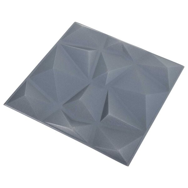 vidaXL Wall Panels 24 pcs Diamond Grey 50 x 50 cm XPS Foam