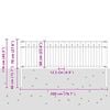 vidaXL Spike Fence Black 200 x 110 cm Powder-Coated Steel