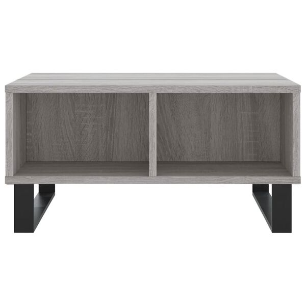 vidaXL Coffee Table Grey Sonoma 60x60x30 cm Engineered Wood