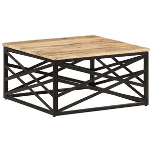 vidaXL Coffee Table | Brown | Solid Mango Wood, Steel | Medium | Coffee Table