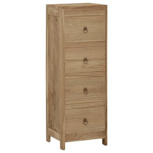 vidaXL Chest of Drawers 30x30x90 cm Solid Wood Teak
