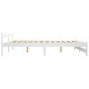 vidaXL Bed Frame without Mattress White Solid Pine Wood 140x200 cm