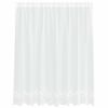 vidaXL Lace Curtain with Curtains Floral White 180 x 200 cm Polyester