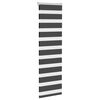 vidaXL Zebra Blind Black 45x100 cm Fabric Width 40.9 cm Polyester