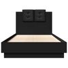 vidaXL Bed Frame with LED without Mattress Black 90x190 cm Single