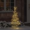 vidaXL Christmas Tree with 120 LEDs Warm white 120 cm Rattan