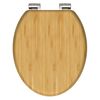 SCH&Uuml;TTE Toilet Seat with Soft-Close NATURAL BAMBOO