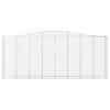 vidaXL Arched Gabion Baskets 9 pcs 400x50x160/180 cm Galvanised Iron
