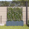 vidaXL Garden Planter 3 pcs LiGht Grey 120 x 40 x 143 cm Steel