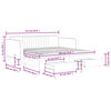 vidaXL Daybed with Trundle and Drawers Light Grey 90x190 cm Velvet