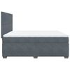 vidaXL Box Spring Bed with Mattress Dark Grey 200x200 cm Velvet