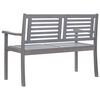 vidaXL 2-Seater Garden Bench 120 cm Grey Solid Eucalyptus Wood