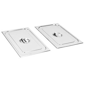 vidaXL Lids for GN 1/2 Pan 2 pcs Stainless Steel