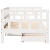 vidaXL Daybed with Drawers without Mattress White 80x200 cm Solid Wood