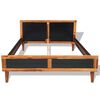 vidaXL Bed Frame without Mattress Black Solid Acacia Wood 180x200 cm Super King