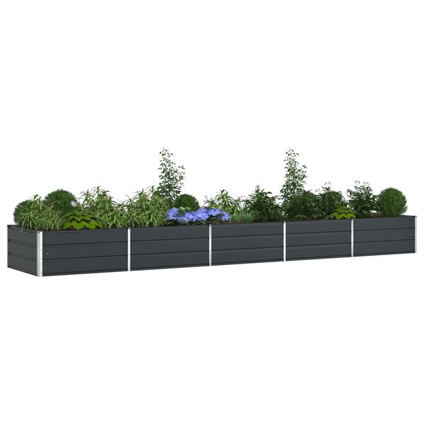 vidaXL Planter Anthracite 480 x 100 x 45 cm Galvanised Steel