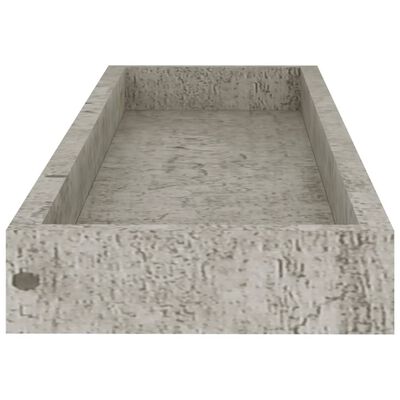 vidaXL Loggia Wall Shelves 4 pcs Concrete Grey 60x15x4 cm MDF