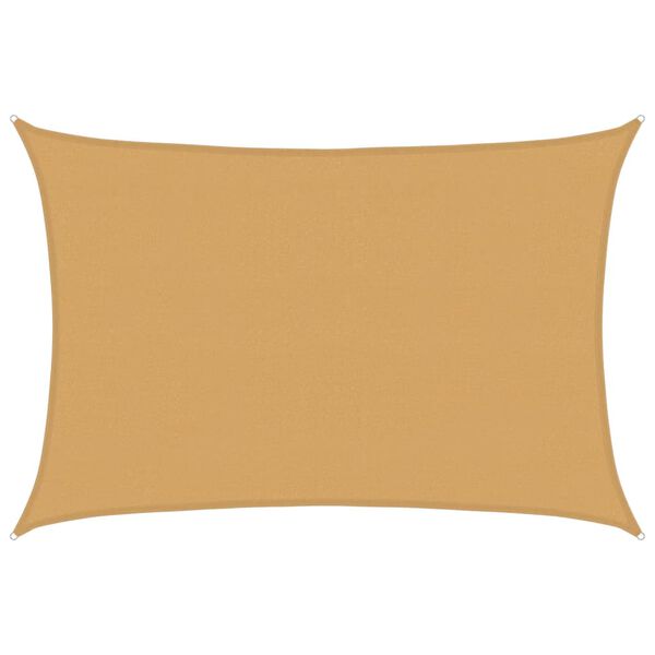 vidaXL Sunshade Sail 160 g/m&sup2; Rectangular Sand 4x5 m HDPE