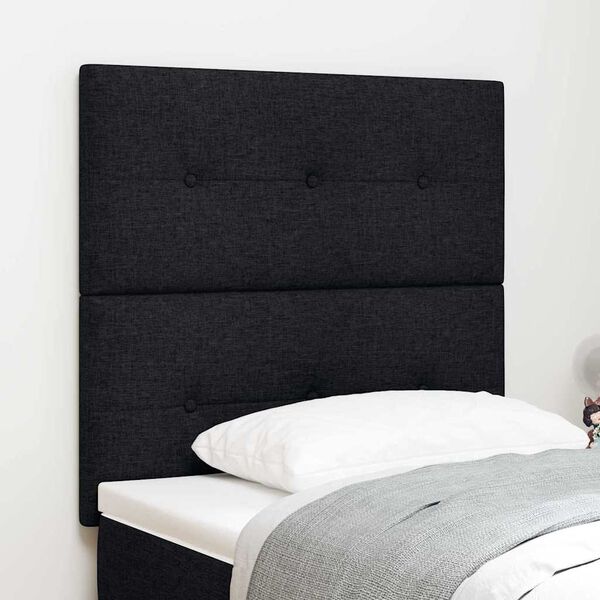 vidaXL LED Headboard with LED Strip Lights Black 100 cm Polyester