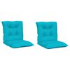 vidaXL Garden Lowback Chair Cushions 2 pcs Turquoise 100x50x7 cm Fabric