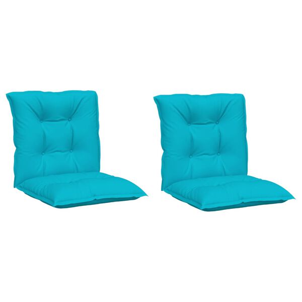 vidaXL Garden Lowback Chair Cushions 2 pcs Turquoise 100x50x7 cm Fabric