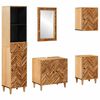 vidaXL Bathroom Cabinet Set with Drawer 5 pcs Solid Mango Wood