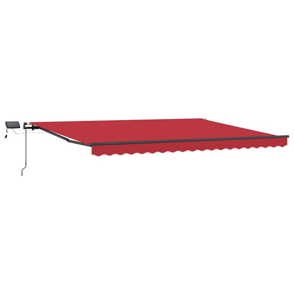vidaXL Retractable Awning Manual Red 400 x 350 cm Fabric
